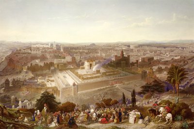 Jerusalem in her Grandeur, engraved by Charles Mottram by Henry Courtney Selous